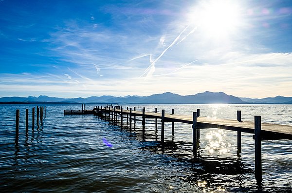 Chiemsee Ausblick Chiemsee Steg