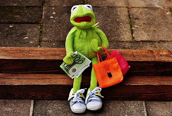 Kermit buying things