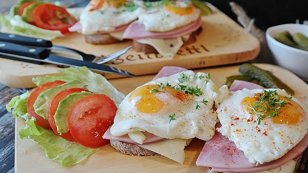 fried eggs on bread